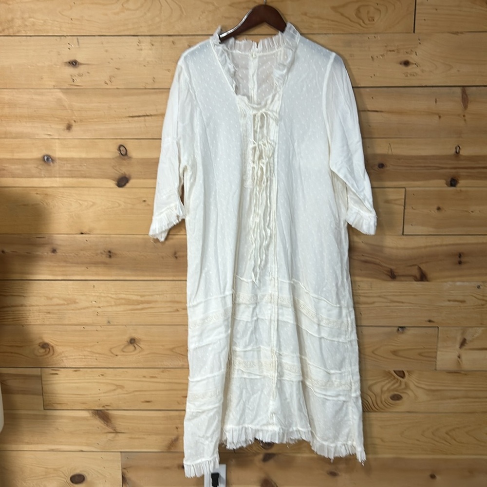 Magnolia Pearl vintage textile cotton granny nightgown cottagecore dress XL - Picture 11 of 16